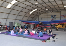 Yoga e aviões