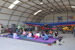 Yoga e aviões